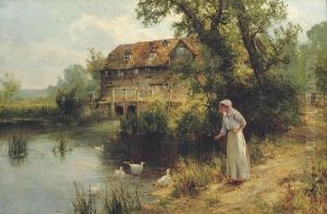 Feeding The Ducks by Ernst Walbourn