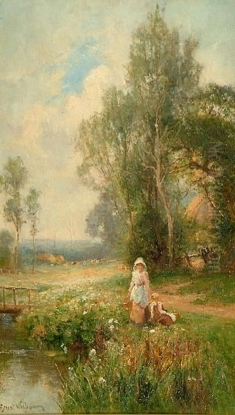 Mother And Child In A Summer Landscape - view 1