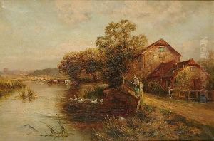 A Mill On The Thames by Ernst Walbourn