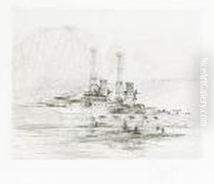 The American Ship Delaware, Lying The Firth Of Forth, Scotland by William Walcot