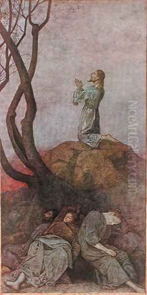 The Agony in the Garden, illustration from Festkalender published in Leipzig c.1910 - view 1