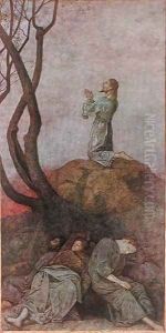 The Agony in the Garden, illustration from Festkalender published in Leipzig c.1910 by Hans Thoma