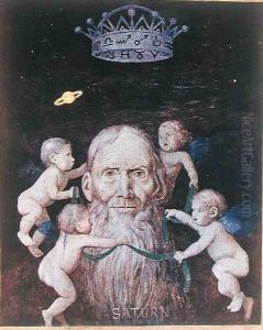 Saturn, illustration from Festkalender published in Leipzig c.1910