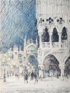 St Mark's Square And The Doge's Palace,venice by William Walcot
