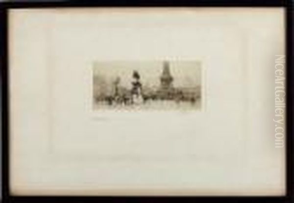 "trafalgar Square" - Etching - view 1