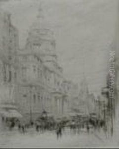 Princes Street, Edinburgh And St.johns by William Walcot