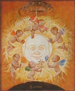 Sun, illustration from Festkalender published in Leipzig c.1910 by Hans Thoma