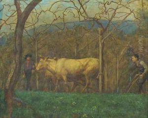 Dammerung am Gardasee dusk at the lago di Garda by Hans Thoma