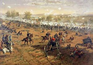 Battle of Gettysburg, 1863, printed by L. Prang and Co., 1887