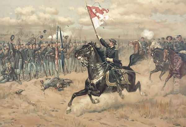 Sheridans famous ride at the Battle of Cedar Creek Virginia in 1864 - view 1