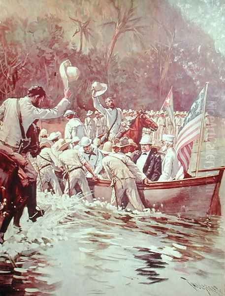 Americans landing in Cuba - view 1