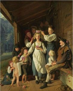 Die Kranzeljungfer (the Bridesmaid) by Ferdinand Georg Waldmuller