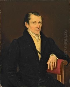 Portrait Of A Gentleman With A Yellow Waistcoat And A Black Jacket Portrait Of A Gentleman With A Yellow Waistcoat And A Black Jacket
