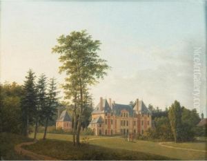 Personnages Dans Le Parc D'un 
Chateau [french School Around 1793, Walking In The Park Of A Castle, Oil
 On Panel, Bears Date 1793.] by Ferdinand Georg Waldmuller