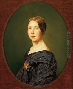 Giovane Donna Con La Riga Nei Capelli Giovane Donna Con La Riga Nei Capelli