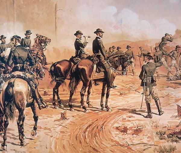 General Sherman 1820-91 at the Battle of Atlanta in 1864 - view 1