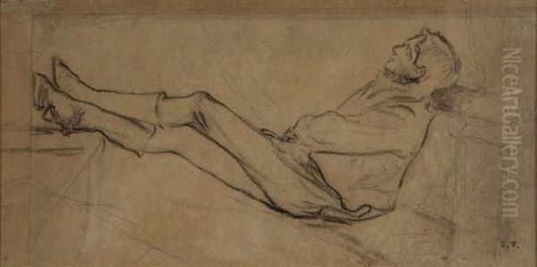 Man Seated On A Bench - view 1