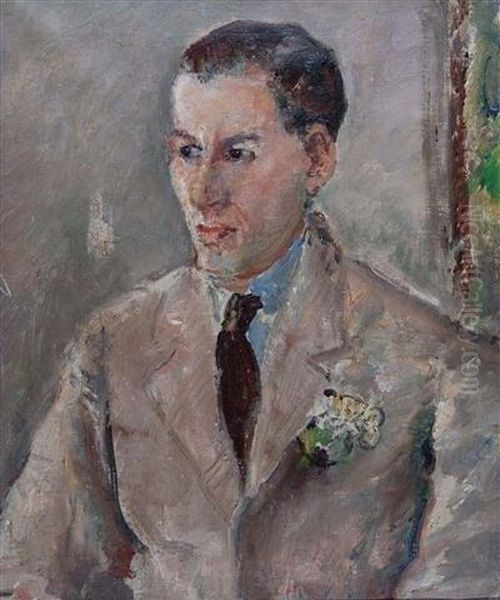 Portrait Of A Gentleman With Flowers In His Button Hole - view 1