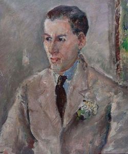 Portrait Of A Gentleman With Flowers In His Button Hole