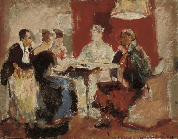 Bridge Players (verso); Study Of A Lady Reading (recto) - view 1