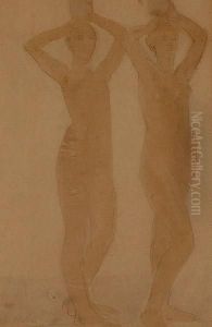 Two Standing Figures. by Ethel, Dame Walker