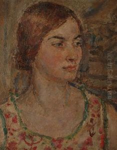 Portrait Of A Lady In A Summer Dress.