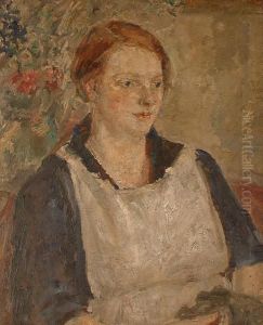 Portrait Of A Lady With A Pinafore. Portrait Of A Lady With A Pinafore.