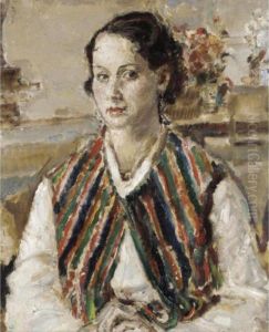 Girl In A Striped Waistcoat