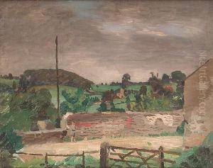 Country Landscape With Farm Buildings by Ethel, Dame Walker