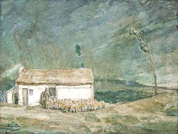 Shepherd with Herd - view 1