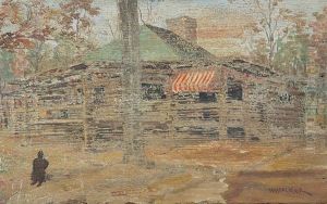Cabin Scene by William Aiken Walker