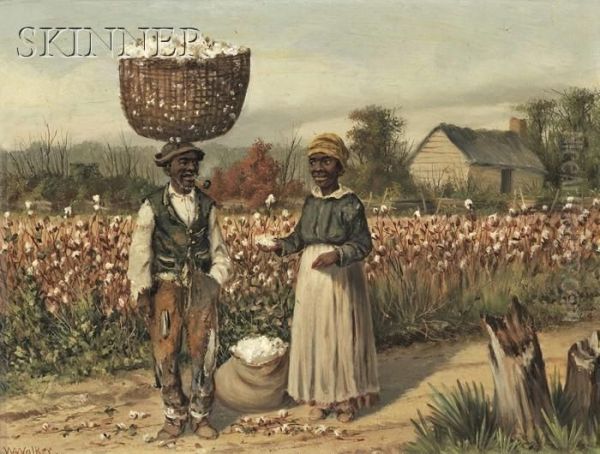 Sharecroppers In The Cotton Field - view 1