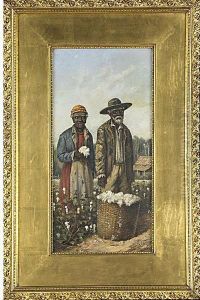 Untitled (two Cotton Pickers) by William Aiken Walker