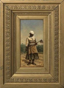 Female Cotton Picker Smoking A Pipe by William Aiken Walker