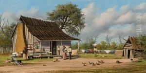 Cabin Scene by William Aiken Walker