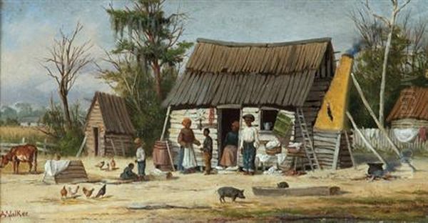 Cabin Scene With Family - view 1