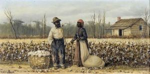 Schwarzes Paar In Baumwollplantage by William Aiken Walker
