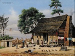 Wash Day At The Cabin by William Aiken Walker