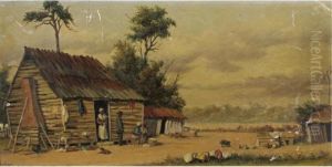 Cotton Pickers And Their Cabin