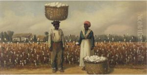 Double Portrait Of Cotton Pickers by William Aiken Walker