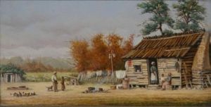 South Carolina Cabin Scene by William Aiken Walker
