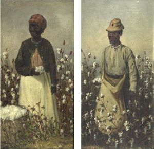 Picking Cotton: A Pair Of Paintings by William Aiken Walker