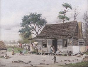 Cabin Scene by William Aiken Walker