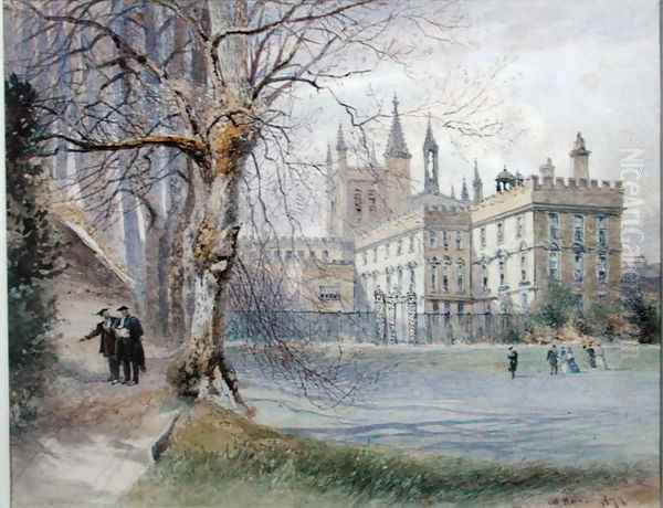 Garden Quadrangle at New College, Oxford, c.1840 - view 1