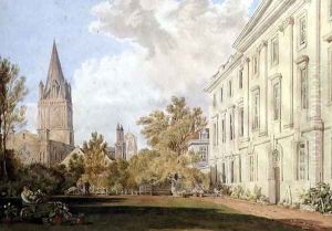 View of Christ Church Cathedral and the Garden and Fellows Building of Corpus Christi College, Oxford