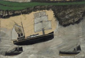 Three Steamers by Alfred Wallis
