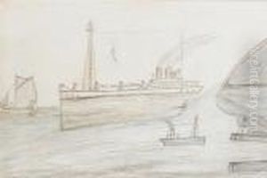 Boat And Harbour by Alfred Wallis