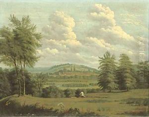 Oxford from the south-west, the city partly in shade by William Turner