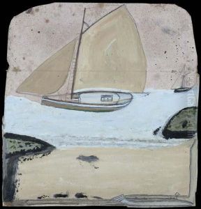 Sail Boat Near The Beach by Alfred Wallis
