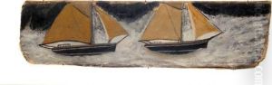 Two Sailing Boats by Alfred Wallis